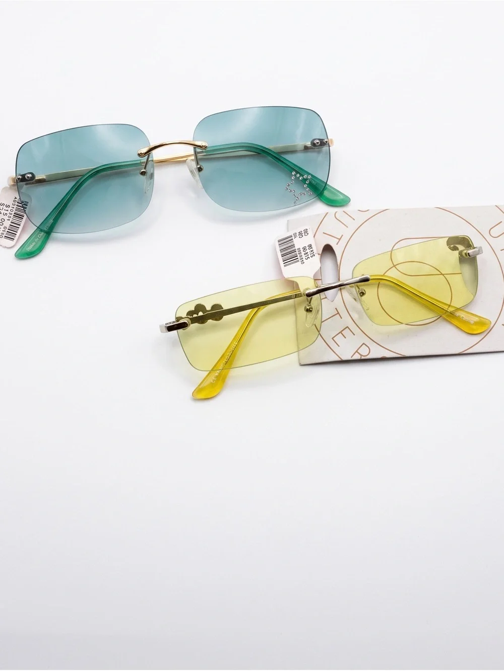 Urban Outfitters Sunglasses Bundle of Two Blue Yellow Rhinestones Y2K NWT